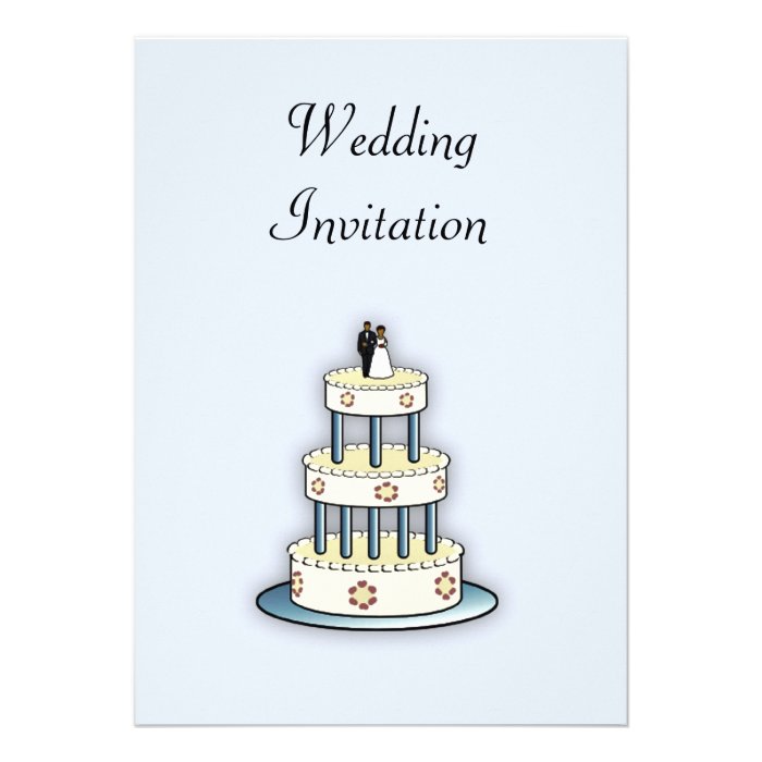 African American Wedding Invitation wedding cake