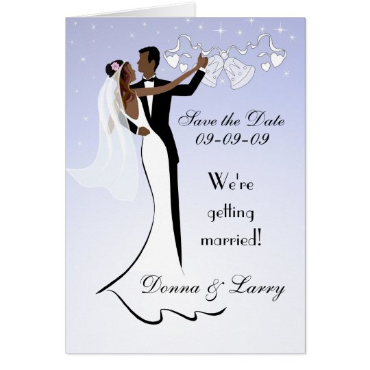 African American Wedding Save The Date Card Zazzle African American Wedding Save The Date Card