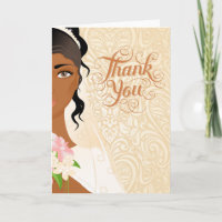 African American Wedding Thank You Card