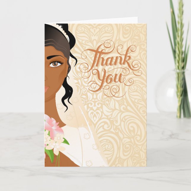 African American Wedding Thank You Card (Front)