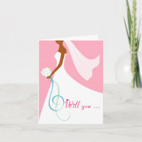 African American Will You be my Bridesmaid Card
