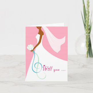 African American Will You be my Bridesmaid Card