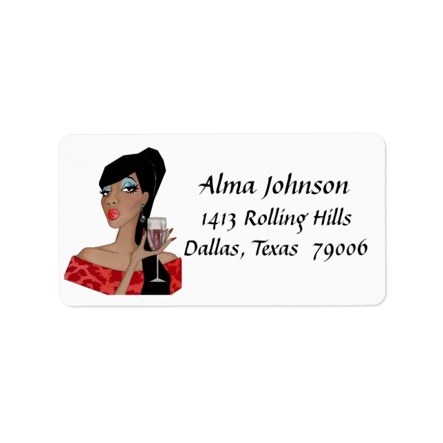 “African American Wine Diva” Address Labels (Front)