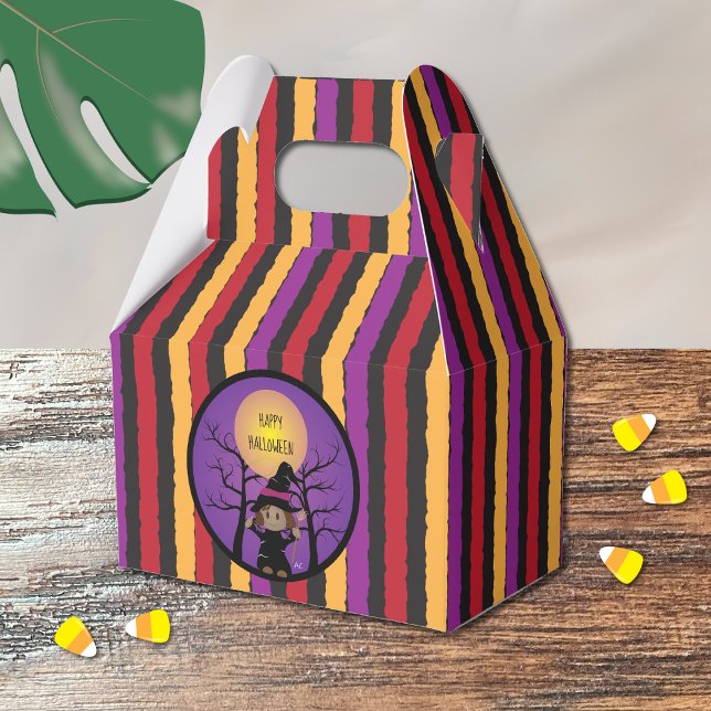 African American Witch Favor Box - Happy Halloween (Creator Uploaded)