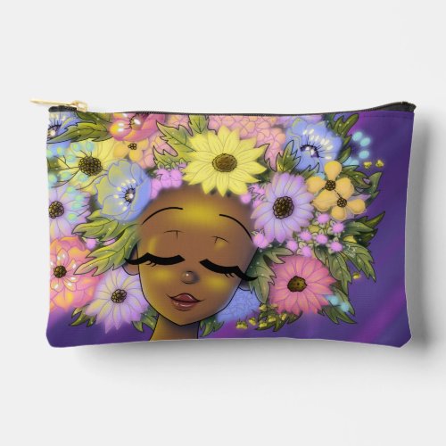 African American Woman Accessory Pouch