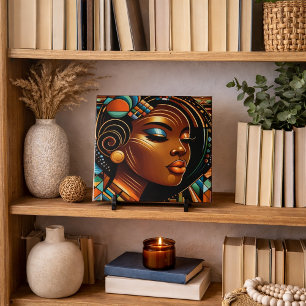 African American Woman Art  Ceramic Tile