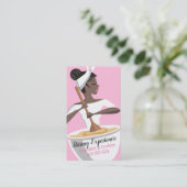 African American woman bakery business card (Standing Front)