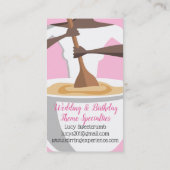 African American woman bakery business card (Back)