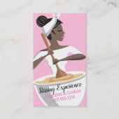 African American woman bakery business card (Front)