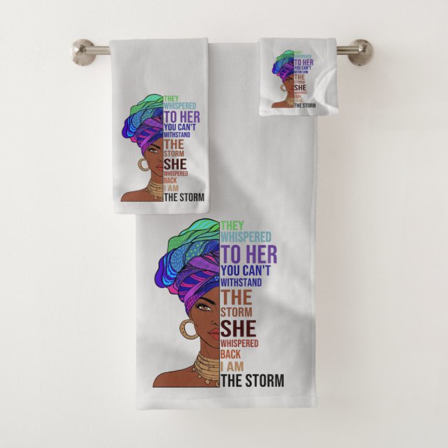 African American Woman Bath Towel set (Insitu)