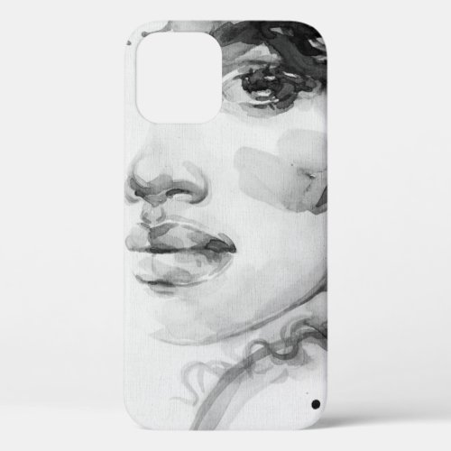 african american woman beauty fashion illustratio iPhone 12 case