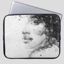 african american woman. beauty fashion illustratio laptop sleeve