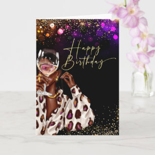 African American Women Birthday Cards & Templates