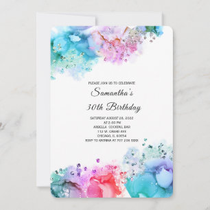 African American Woman Birthday Invitations