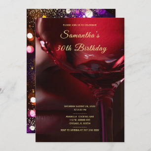 African American Woman Birthday Invitations