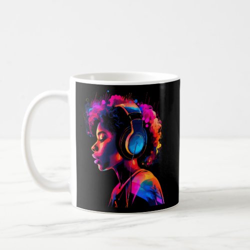 African American Woman Black Girl Flowers Graffiti Coffee Mug