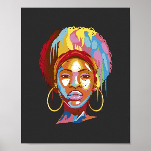 African american woman design poster