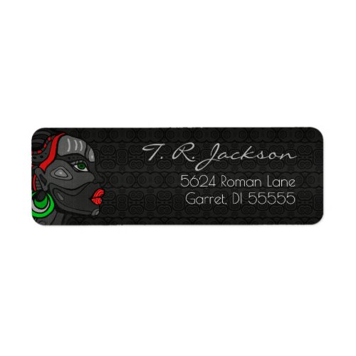 African American Woman for Kwanzaa Address Label