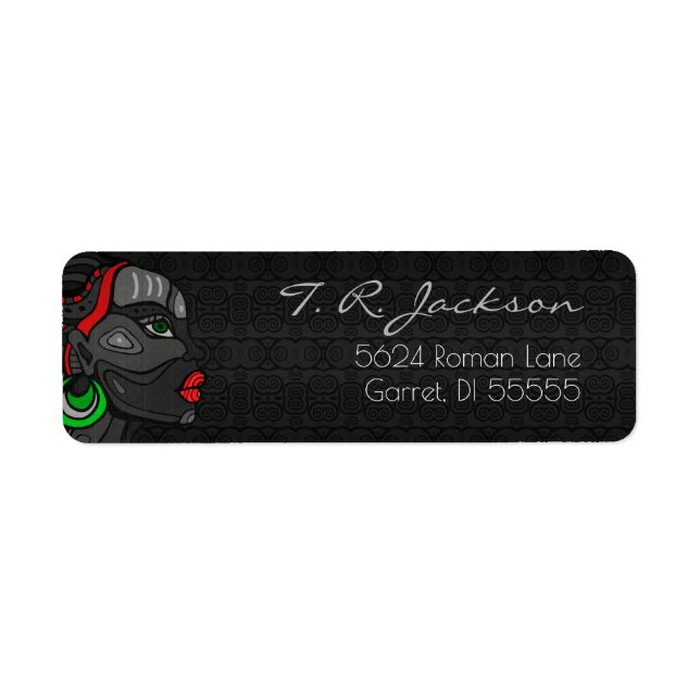African American Woman for Kwanzaa Address Label (Front)