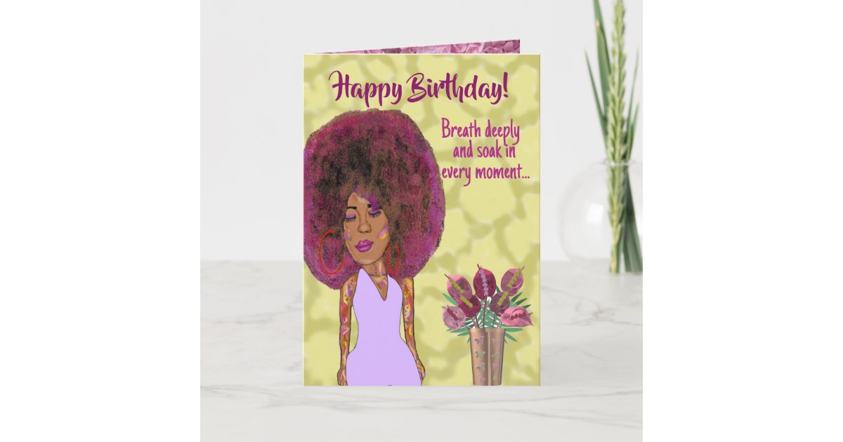 African American Woman Inspirational Birthday Card | Zazzle