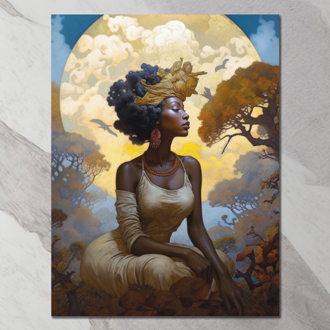 African American Woman Landscape Postcard (Creator Uploaded)