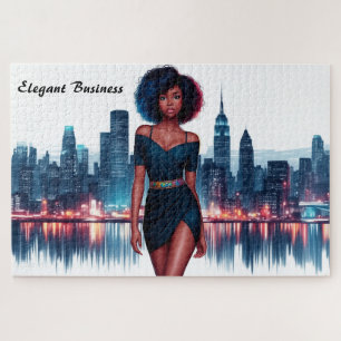 African American woman modern decor pretty Jigsaw Puzzle