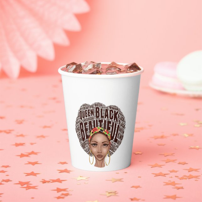 African American Woman Paper Cups (Insitu)