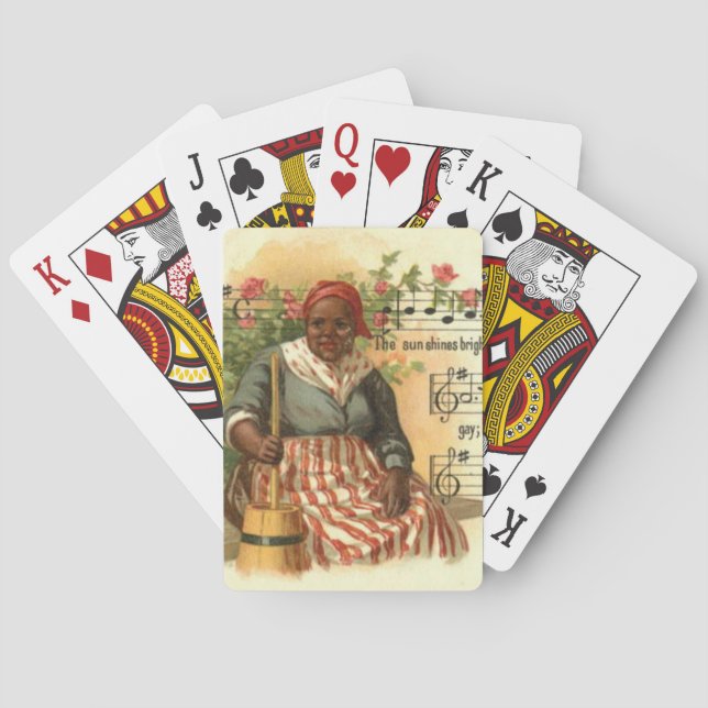 African American Woman Poker Cards (Back)