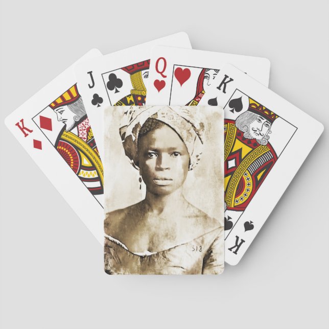African American Woman Poker Cards (Back)