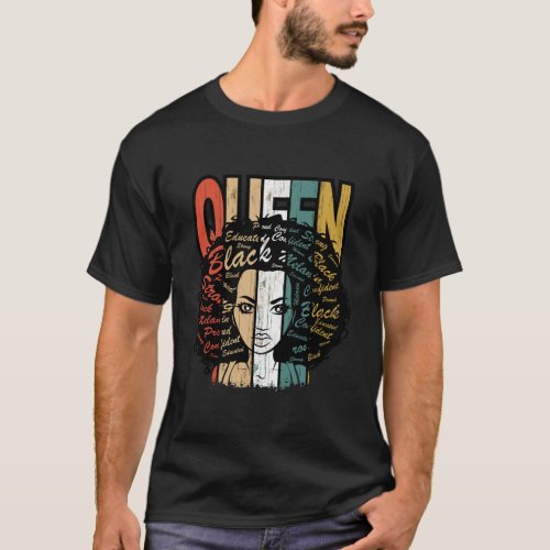African American Woman Queen Funny African America T_Shirt