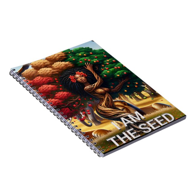 African American Woman Seed Spiral Photo Notebook (Right Side)