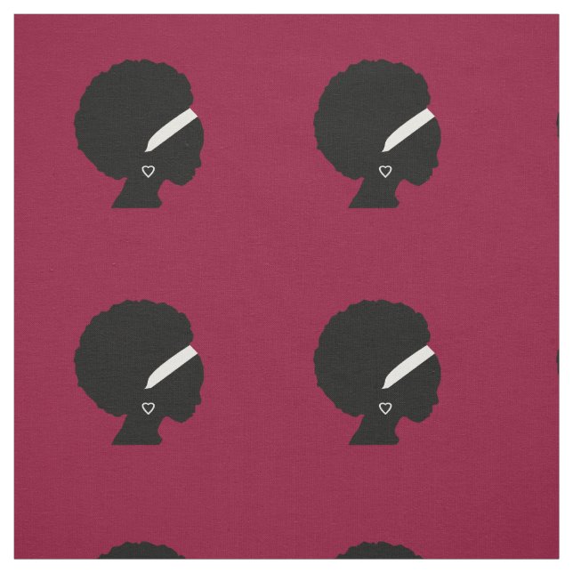 African American Woman Style Pattern Fabric (Swatch)