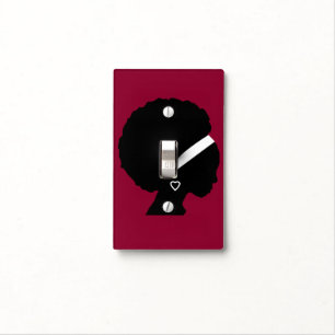 African American Woman Style Pattern Light Switch Cover