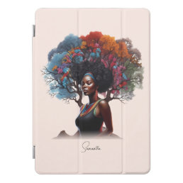 African-American Woman with Tree-Adorned Hair iPad Pro Cover