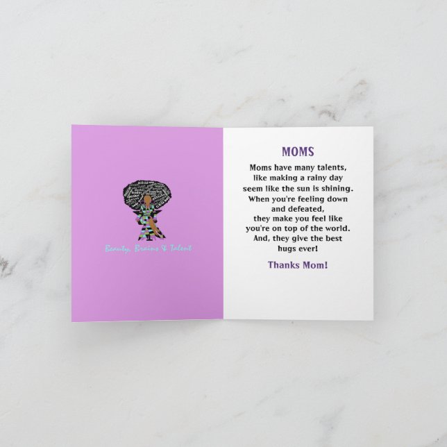 Tarjeta De Felicitación Artery8 - Diseño Autumn Amber Afro, 17.5x12.5 Cm, Papel Grueso De Calidad, Interior En Blanco Para Personalizar