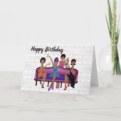 African American Womans Birthday Card