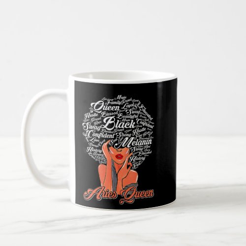 African American Women Aries Queen Birthday March  Coffee Mug