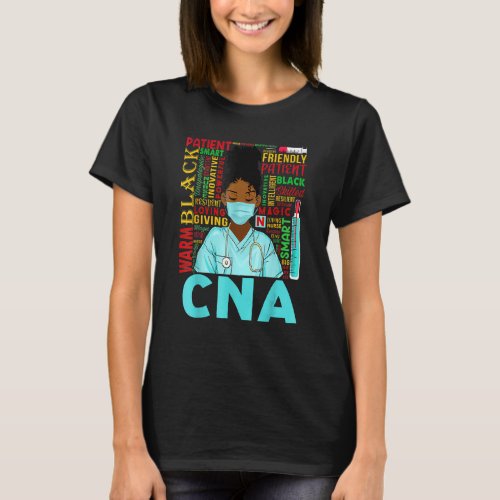 African American Women Black Cna Nurse Black Histo T_Shirt