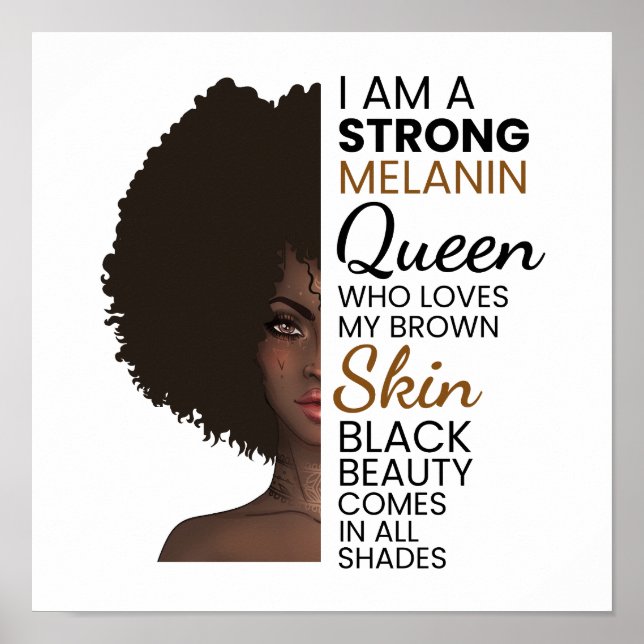 African American Women Black Inspirational Quote Poster (Front)