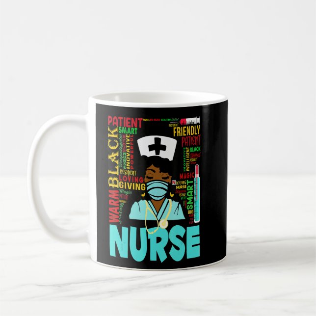 African American Women Black Nurse Black History M Coffee Mug (Left)