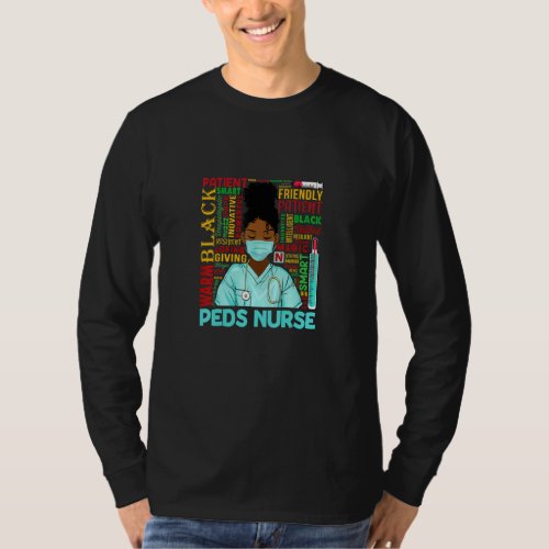 African American Women Black Peds Nurse Black Hist T_Shirt