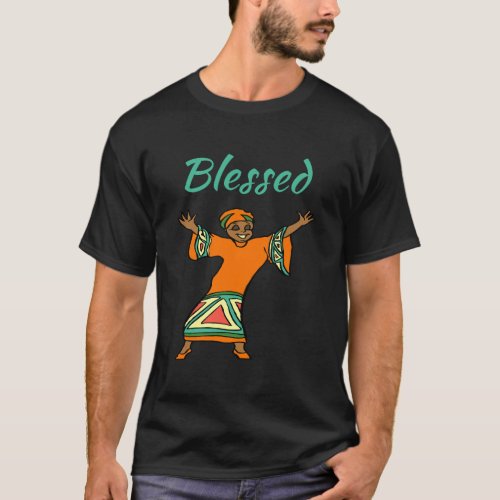 African American Women Blessed T_Shirt