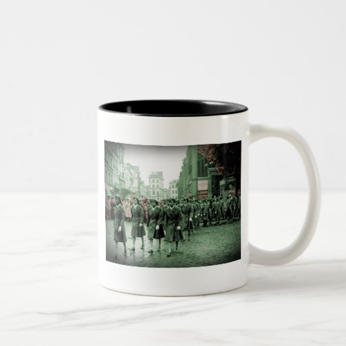 African American Women Marching Two_Tone Coffee Mug