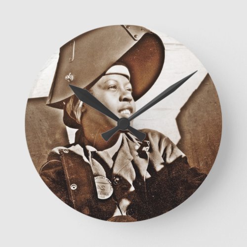 African American Women Patriots Round Clock