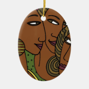 African American women sister friends Ceramic Ornament