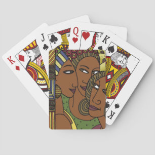 African American women sister friends Poker Cards