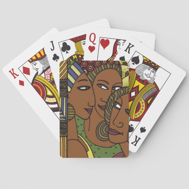 African American women sister friends Poker Cards (Back)