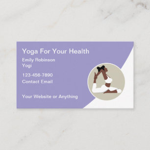 African American Yoga Instructor  Business Card