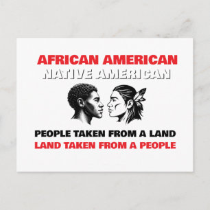 African Americans and Native Americans Postcard