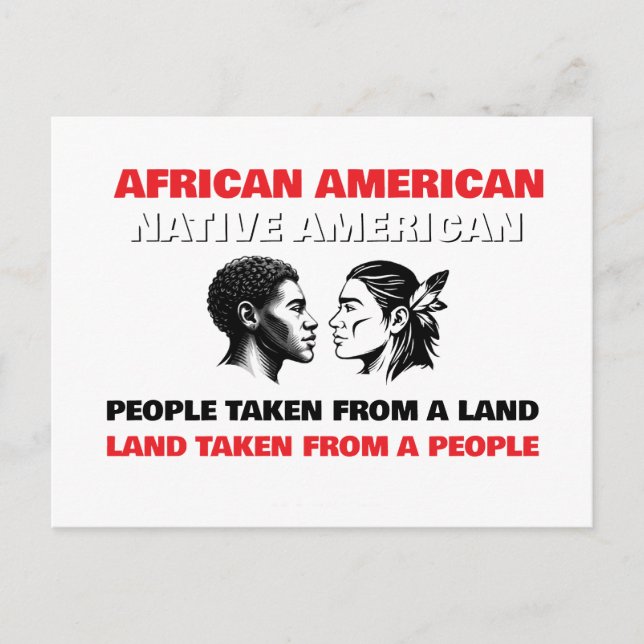 African Americans and Native Americans Postcard (Front)